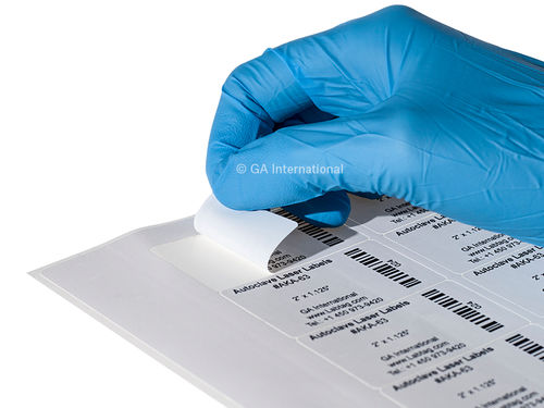 Etichetta per tubi - Steri-LazrTAG™ - GA International - per matracci / per piastre di Petri / resistente al calore