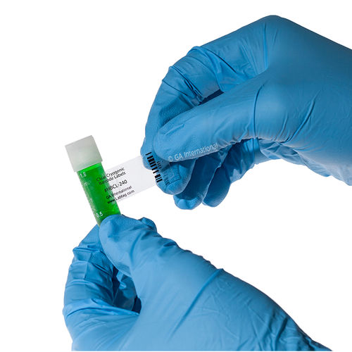 Etichetta per provette criogeniche - Cryo-OmniTAG™ - GA International - per tubi di microcentrifuga / per flaconi / per contenitori criogenici