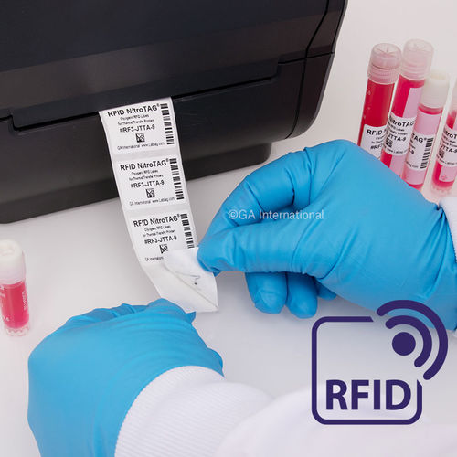 Etichetta per provette criogeniche - NitroTAG® - GA International - criogenica / RFID