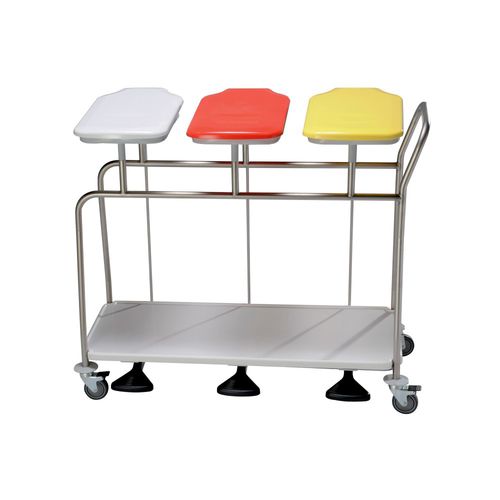Carrello portabiancheria per sacchi sporchi - AXLBC3CP/H - MECHIN - da trasporto / con porta / 3 sacchi