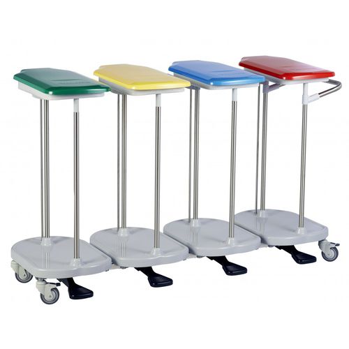 Carrello portabiancheria per sacchi sporchi - LBC4CPNM - MECHIN - ospedaliero / da trasporto / 4 sacchi