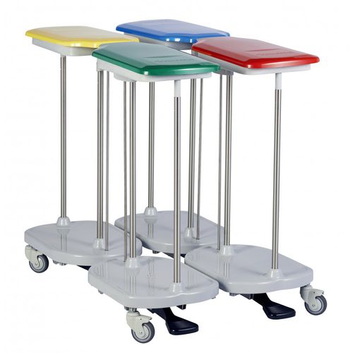 Carrello portabiancheria per sacchi sporchi - LBCQCPNM - MECHIN - ospedaliero / da trasporto / 4 sacchi