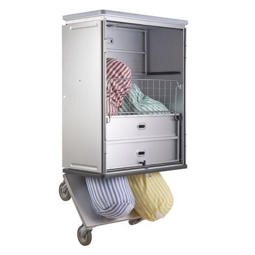 Armadio di distribuzione - MECHIN - di trasferimento / portabiancheria / con ripiano