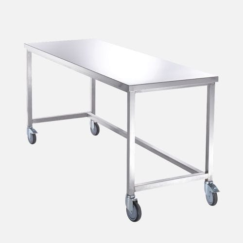 Tavolo da lavoro - 191INOX - MECHIN - rettangolare / su rotelle / in acciaio inossidabile