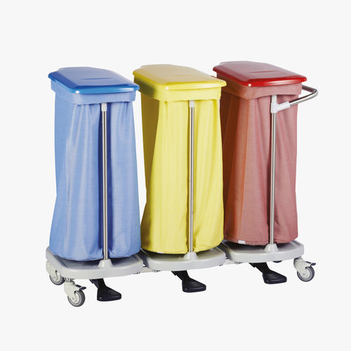 Carrello portabiancheria per sacchi sporchi - LBC3PNM - MECHIN - ospedaliero / da trasporto / 3 sacchi