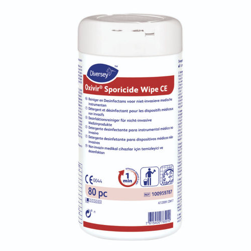 Salvietta detergente per pavimenti e altre superfici - Oxivir Sporicide Wipe - DIVERSEY - 80 pezzi