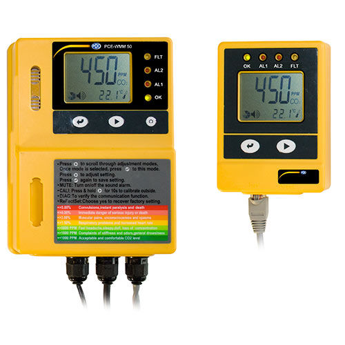 Tester di biossido di carbonio - PCE-WMM 50 - PCE Ibérica S.L. - da laboratorio / per la qualità dell'aria interna / a muro