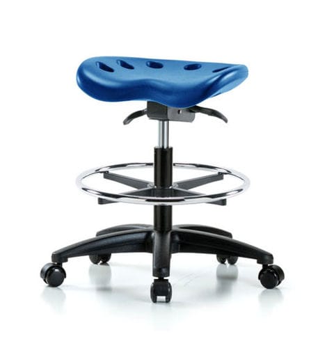 Sgabello per struttura sanitaria - LRC45152 - LABRepCo - ad altezza regolabile / con rotelle / a forma di sella