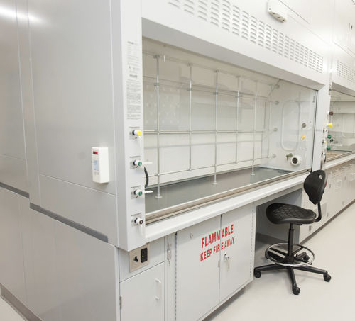 Cappa per aspirazione chimica - Mott Manufacturing - da laboratorio / da terra / in acciaio inossidabile