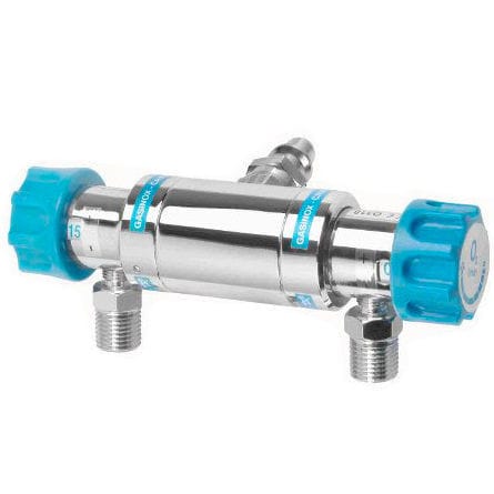 Flussometro doppio - G104DB - GASINOX - O2 / d'aria / per ospedali
