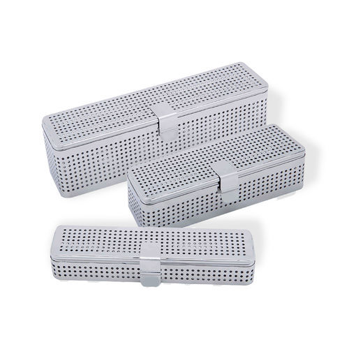 Cestello di sterilizzazione per strumenti - CIL-012 001 001 - Chaplet International - perforato / in acciaio inossidabile