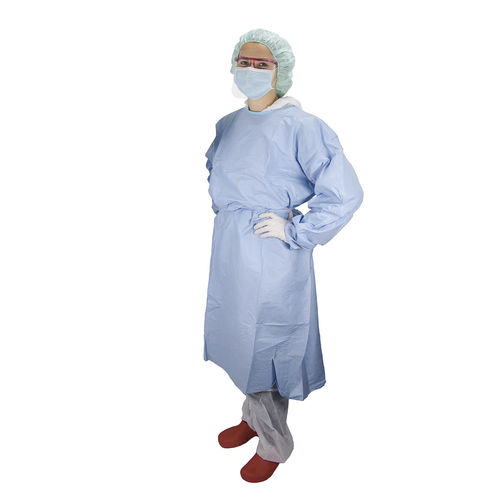 Camice chirurgico unisex - 09437 - Clinipak - in tessuto non tessuto / blu
