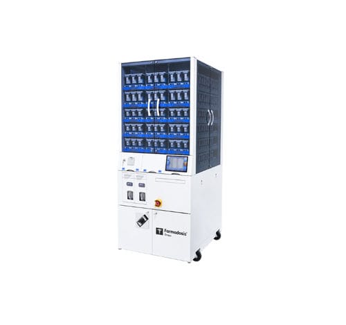 Sistema automatizzato di distribuzione per farmacie - CRETEM WAP-224FS - Farmadosis SL - con computer