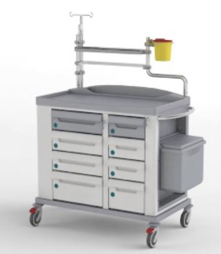 Carrello medico - KMED-AN1 - Karrel Health Solutions - per anestesia / per strumenti / portarifiuti
