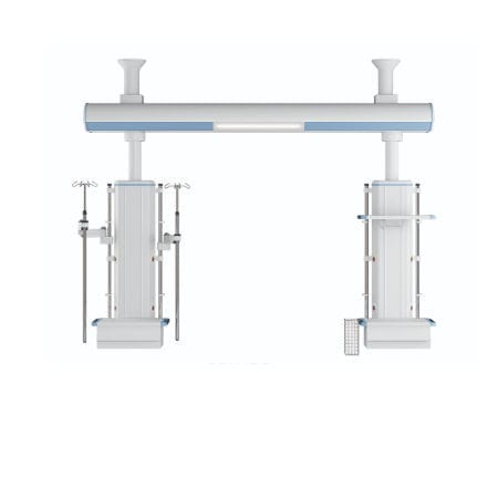 Trave tecnica a muro - T100E - Panalex Medical - per terapia intensiva / con ripiani