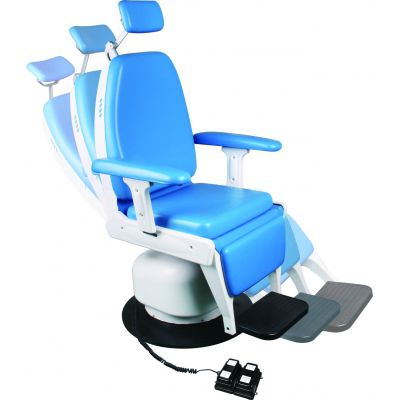 Poltrona odontoiatrica elettrica - FK-ENT1900D - Tonglu Fuke Medical Instrument - fissa / blu / altezza regolabile