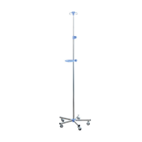 Asta portaflebo con rotelle - Sté AMEL - 2 ganci / telescopica / in acciaio inossidabile