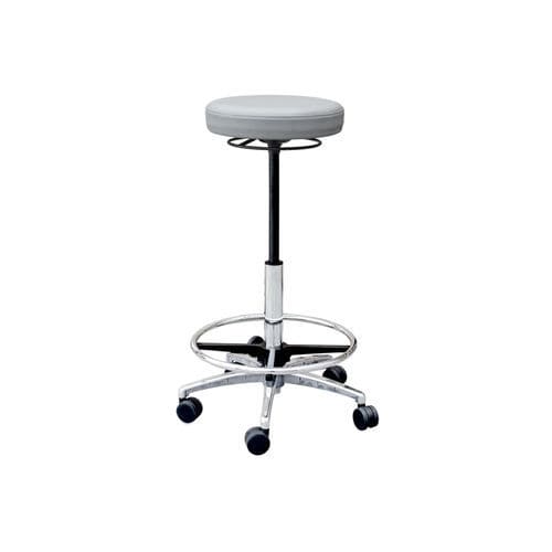 Sgabello per struttura sanitaria - Kebu High - Forme Medical - girevole / con rotelle / in acciaio inossidabile