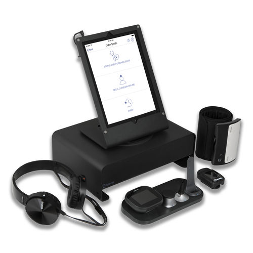 Piattaforma di telemonitoraggio di segnali vitali - TytoClinic™ - Tyto Care Inc. - con touch screen / sicura / portatile