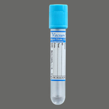 Provetta per prelievi cilindrico - VS-NaC	 - CML Biotech - in PET / per prelievo campioni / con citrato di sodio