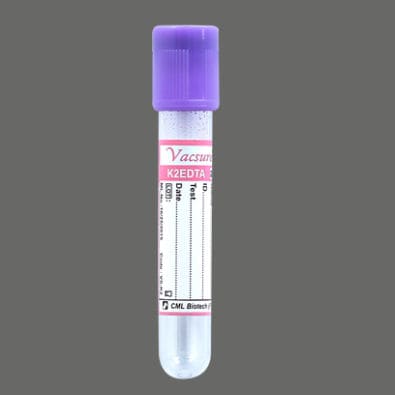 Provetta per prelievi cilindrico - VS-K2 - CML Biotech - in PET / per prelievo campioni / EDTA K2