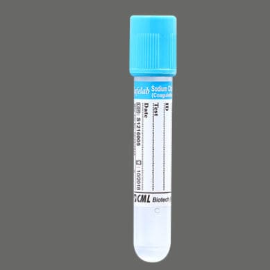 Provetta per prelievi per analisi della coagulazione - SLD - Nac	 - CML Biotech - cilindrico / di sangue / con citrato di sodio