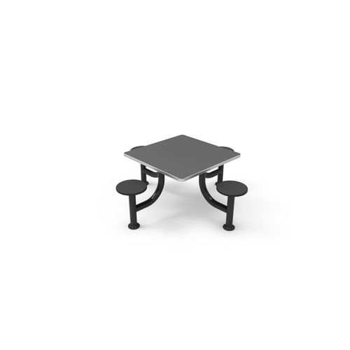 Tavolo da pranzo - Cranium Medical Products - quadrato / in acciaio inossidabile / con sedute integrate