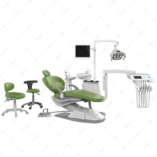 Riunito odontoiatrico con poltrona elettrica - 8000B - Silverfox Corporation Limited - con portastrumenti / con illuminazione