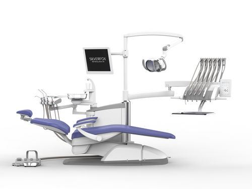 Riunito odontoiatrico con poltrona elettrica - 8000C-SRSO - Silverfox Corporation Limited - con portastrumenti / con illuminazione