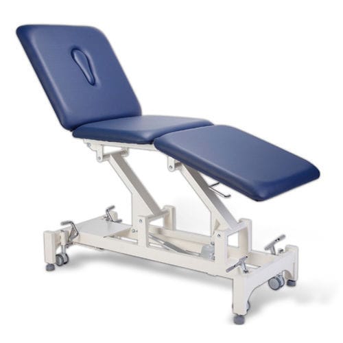 Lettino da massaggio elettrico - ME4600 - Mettler Electronics - su rotelle / con schienale ad altezza regolabile / a 3 sezioni
