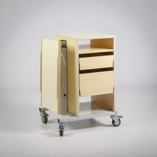 Comodino con rotelle - 1705 - Equa OÜ - con tavolino servitore / con cassetti