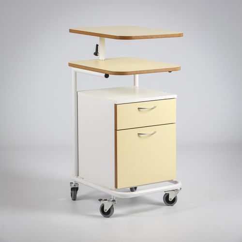 Comodino con rotelle - 1700 - Equa OÜ - con tavolino servitore / con cassetti