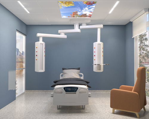 Doppio braccio di distribuzione a soffitto - NEXOR.port - Nexor Medical - per terapia intensiva / per sala operatoria / per anestesia