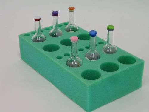 Rack da laboratorio per provette - PE - M.&G. INTL srl - per boccette