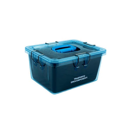 Contenitore di trasporto - EMO 02S - M.&G. INTL srl - per sacca di plasma / in polietilene / anticaduta