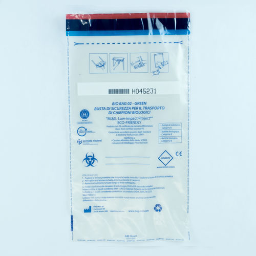 Sacchetto di imballaggio per prodotti pericolosi - 02 GREEN - M.&G. INTL srl - per prodotti biologici / per campioni biologici / in plastica