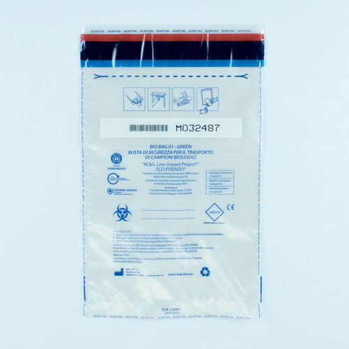 Sacchetto di imballaggio per prodotti pericolosi - 01 GREEN - M.&G. INTL srl - per prodotti biologici / per campioni biologici / in plastica