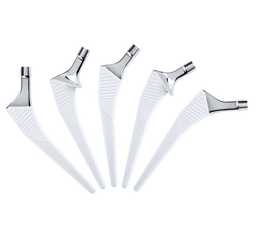 Stelo femorale non cementato - EVOK® - Amplitude Surgical - destro / sinistro