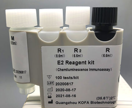 Kit di reagenti in soluzione - E2 - Guangzhou KOFA Biotechnology Co.,Ltd. - a biglie magnetiche / per immunoanalisi / cardiaco