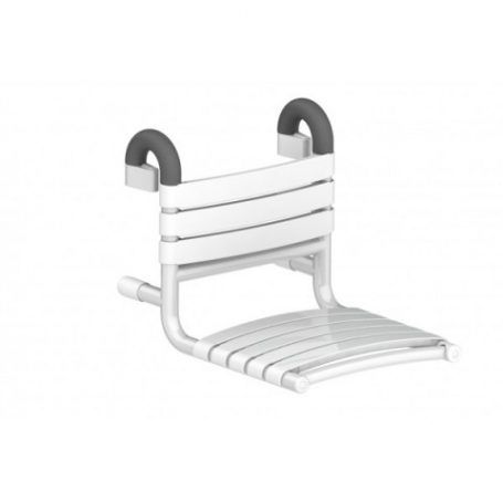 Sedile per doccia con schienale - 02021WH - AKW Medicare - sospeso / in plastica