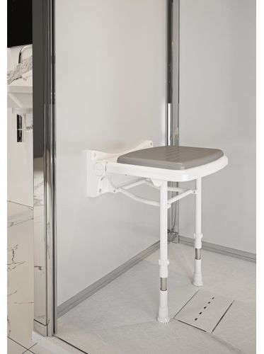 Sedile per doccia senza schienale - COMPACT  - AKW Medicare - a muro / ad altezza regolabile