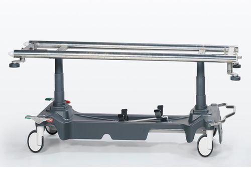 Barella con carrello passamalati - NTCR SD 06 - HNT Medical - di trasferimento / manuale / ad altezza regolabile