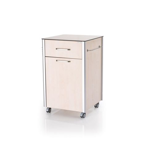 Comodino con rotelle - 6BST04 - HNT Medical - con cassetti