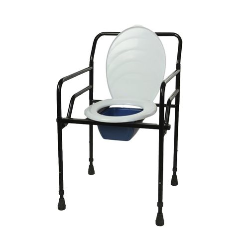 Sedia da toilette con braccioli - W1110 - WingMED - con secchio / ad altezza regolabile / pieghevole
