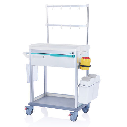 Carrello medico - W3712 - Sichuan Yufeng Medical Equipment Co., Ltd. - per strumenti / portarifiuti / per trattamenti