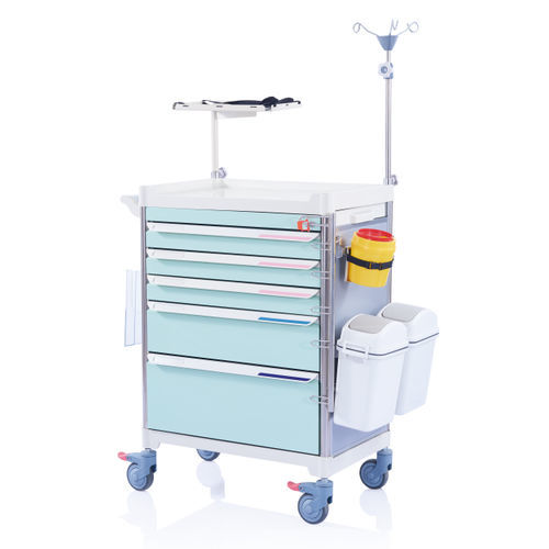 Carrello medico - W3920 - Sichuan Yufeng Medical Equipment Co., Ltd. - ospedaliero / di emergenza / portabombole di ossigeno