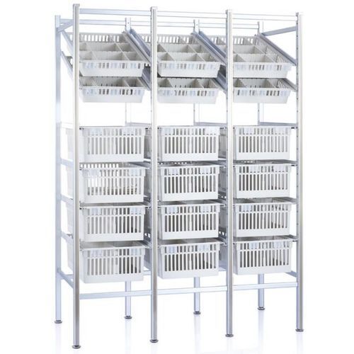 Scaffalatura 3 ripiani - P3901 - Sichuan Yufeng Medical Equipment Co., Ltd. - per contenitori / per cestelli / per farmacia