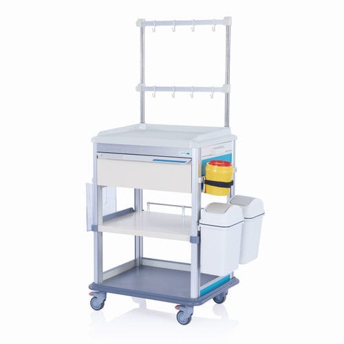 Carrello medico - W3718 - Sichuan Yufeng Medical Equipment Co., Ltd. - per strumenti / portarifiuti / per trattamenti
