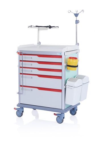 Carrello medico - W3711 - Sichuan Yufeng Medical Equipment Co., Ltd. - per strumenti / portamedicinali / portarifiuti
