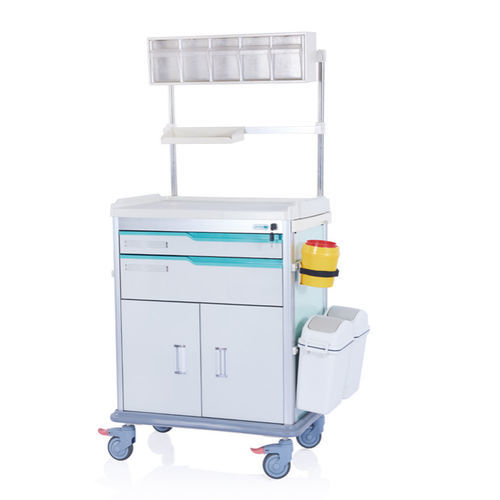 Carrello per anestesia - W3951 - Sichuan Yufeng Medical Equipment Co., Ltd. - in plastica / con porta / con cassetti